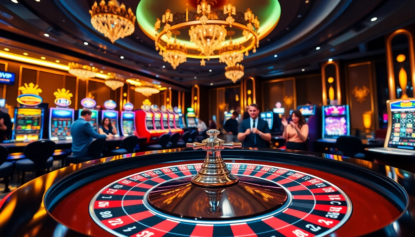 Players enjoying a vibrant roulette game at 68VIP casino, surrounded by colorful chips and excitement.