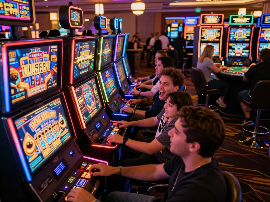 Engaging players enjoy the vibrant slot machines, finding link slot gacor in their gaming strategy.