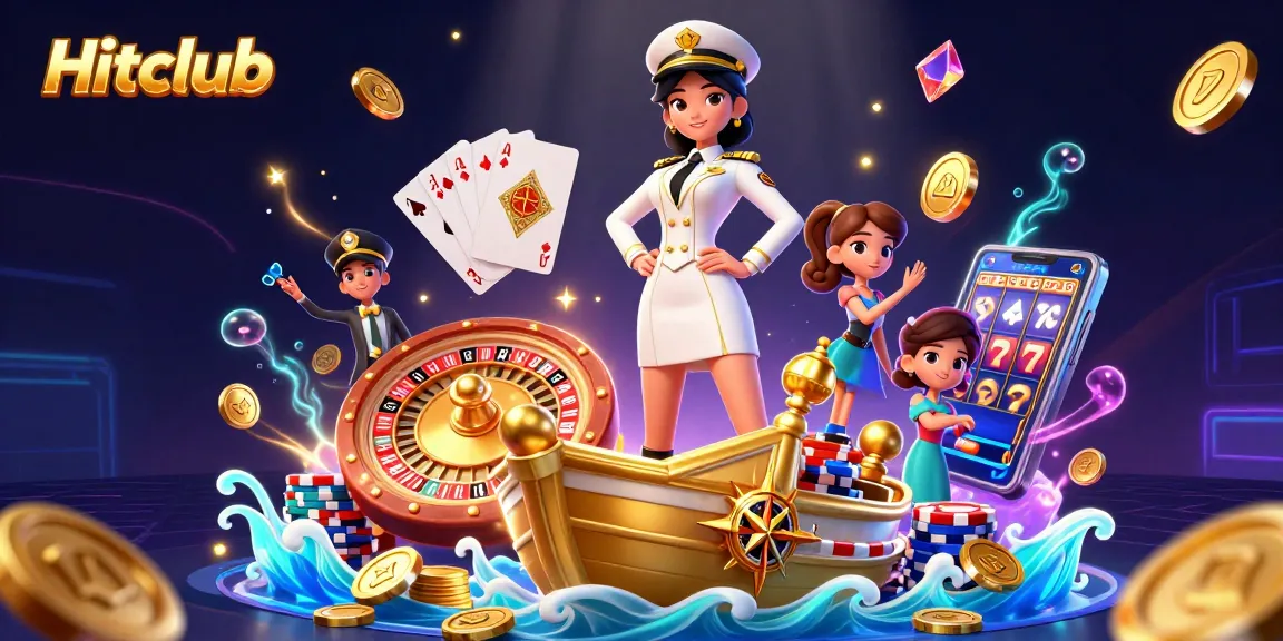 Hitclub's elegant Asian casino scene filled with golden coins and vibrant gaming elements.