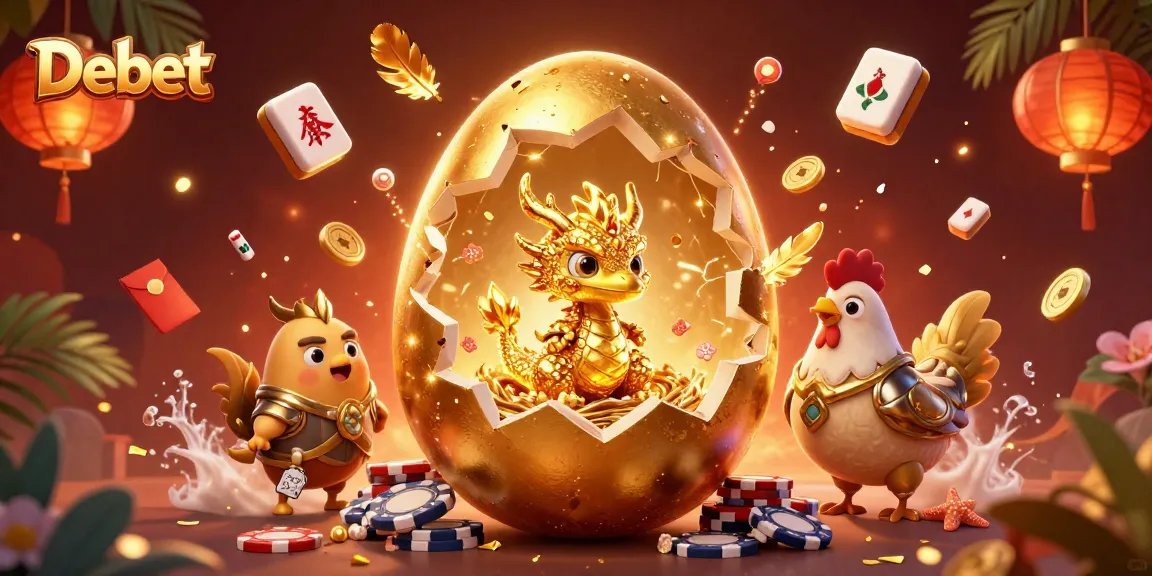 Bet on Debet with a mesmerizing scene of a golden dragon and poker chips, enriching your gaming experience.