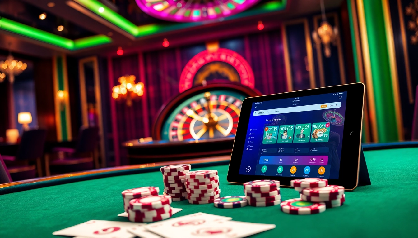 Exciting gameplay on the 918kiss app displayed on a luxurious casino table with poker chips.