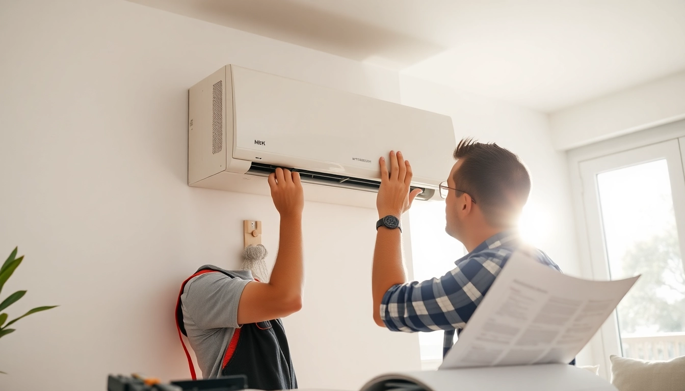 Install a Mitsubishi mini split AC efficiently in a modern setting with professional precision.
