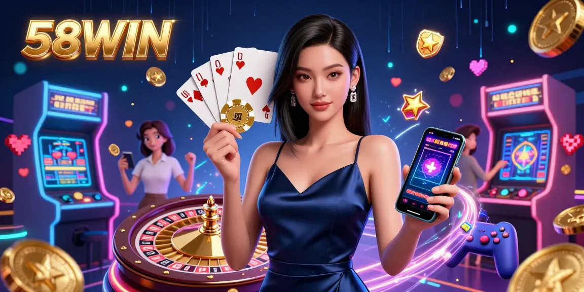 Experience thrilling gameplay at 58WIN with stunning casino visuals and vibrant energy.