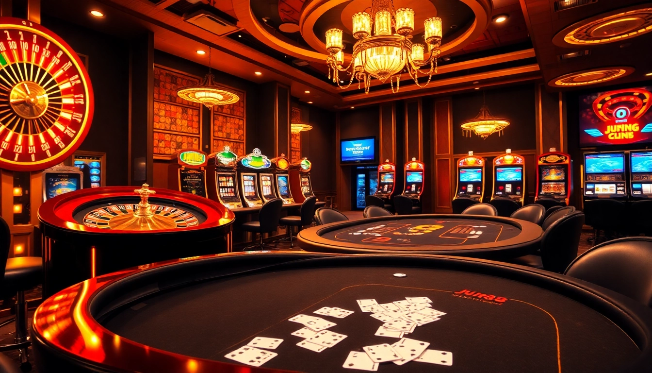 Experience the thrill of gambling at jun88.com with vibrant casino visuals and engaging gameplay.