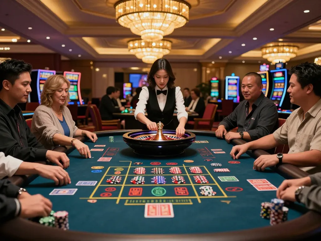 Exciting roulette gameplay at GO8 CAPITAL casino, featuring players actively placing bets.