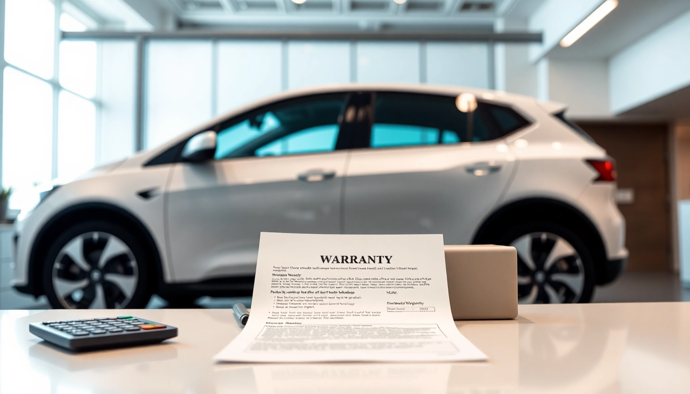 Highlighting the benefits of an extended warranty for electric vehicles in a professional office setting.