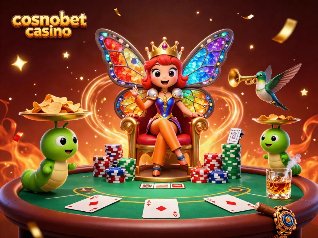 Experience winning gameplay at cosmobet casino with vibrant poker elements and dynamic characters.