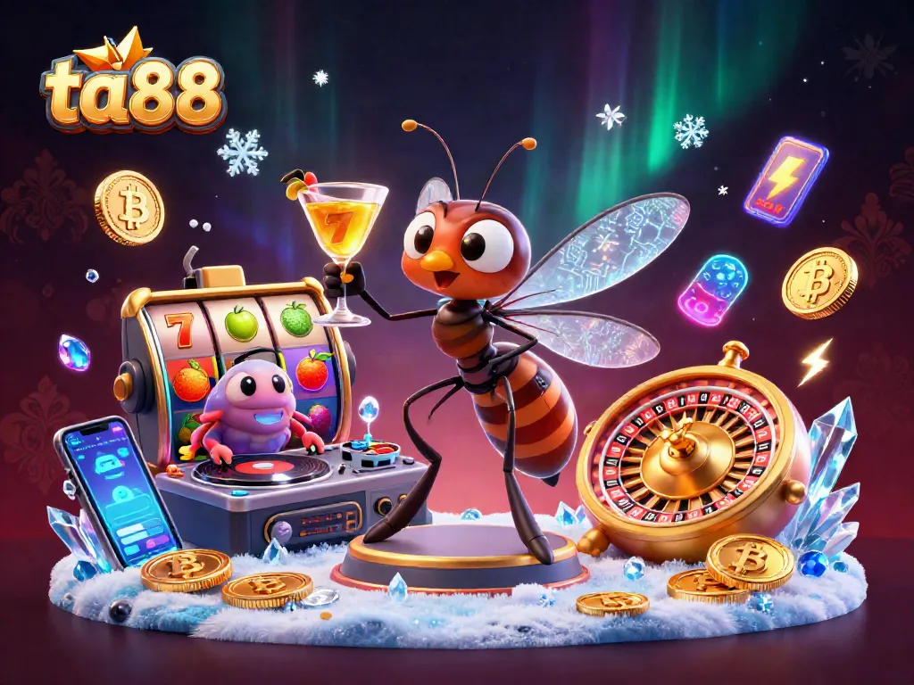 Engage with ta88's vibrant casino world featuring unique characters and colorful gaming elements.