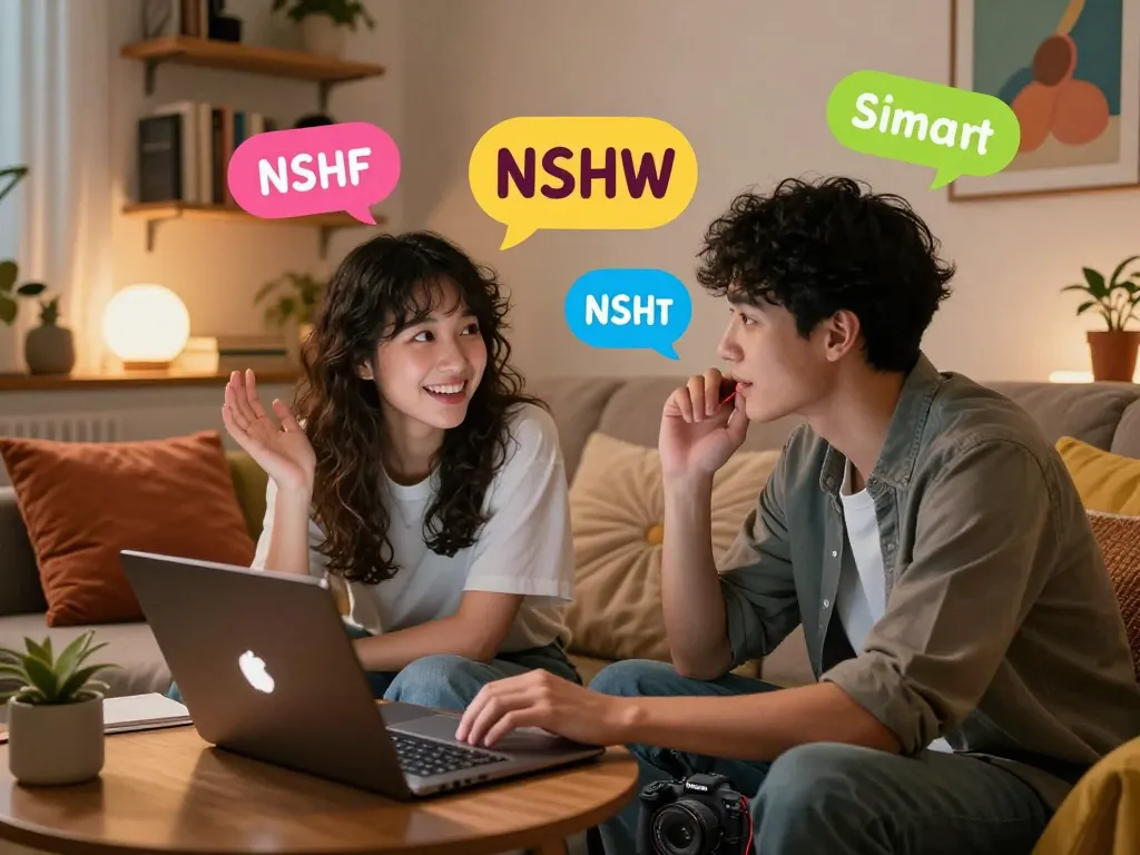 Engaging user interaction in nsfw ai chat on laptop in cozy room setting
