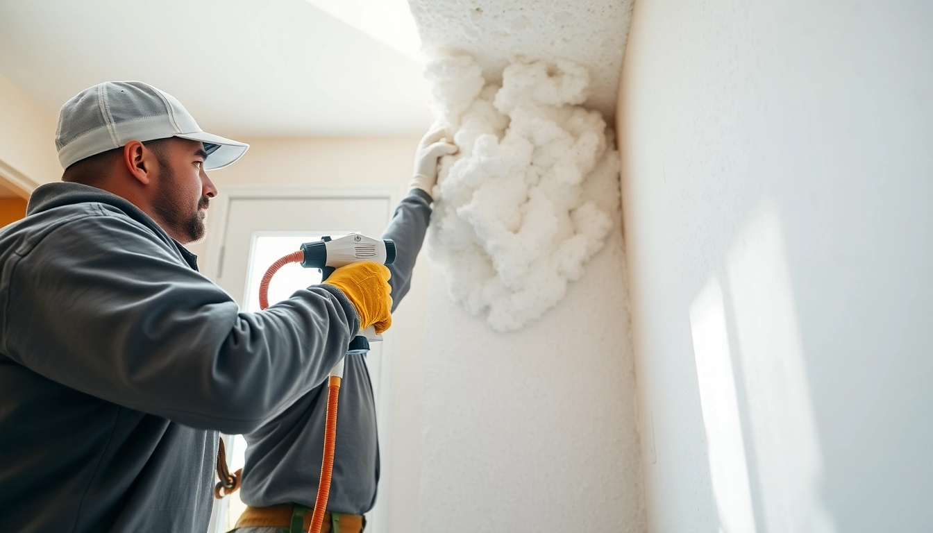 Engaging scene of professional spray foam removal showcasing a technician’s expertise and equipment.