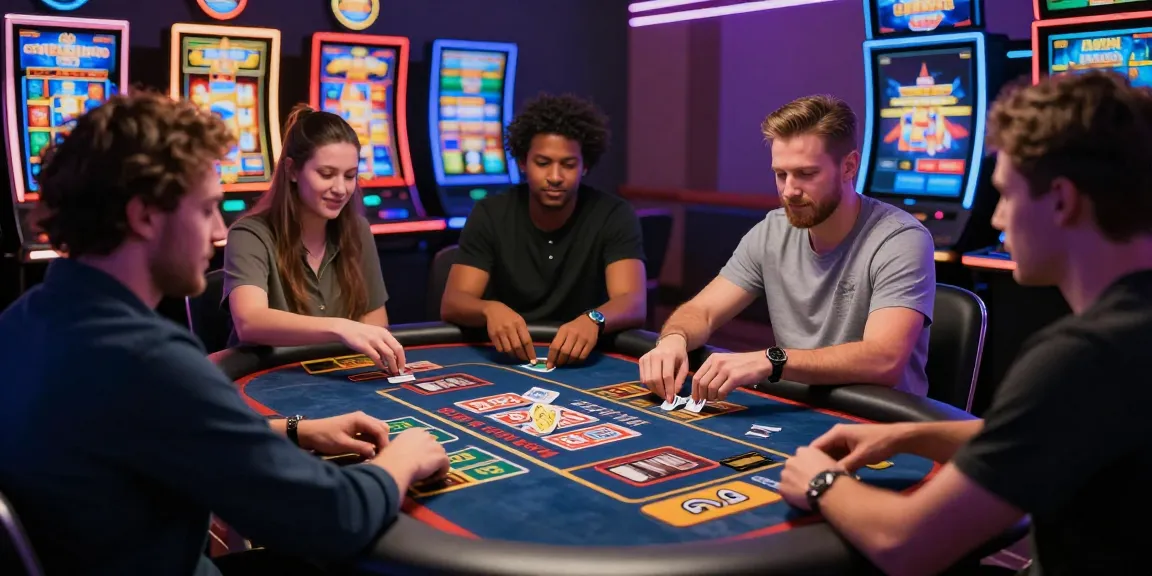 Vibrant online casino scene representing mhfe.org.uk with diverse players enjoying games and flexible payment options.