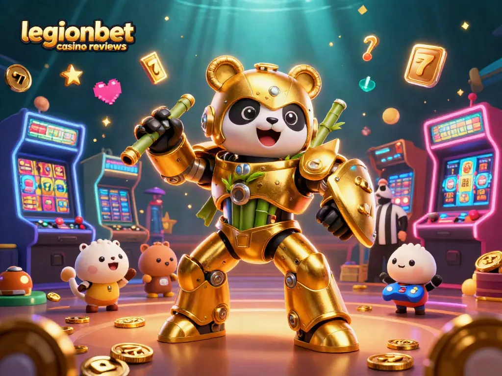 Experience excitement in legionbet casino reviews with vibrant slots and golden panda battles.