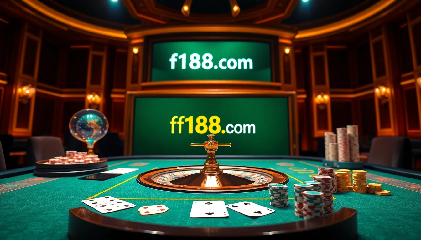 Experience excitement with online gaming at f168.com, featuring roulette and poker action.