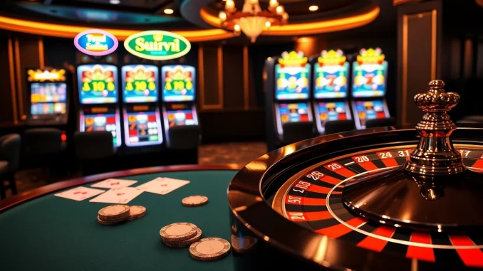 Experience thrilling casino action with the 888VI APP featuring luxurious gaming tables and vibrant slots.