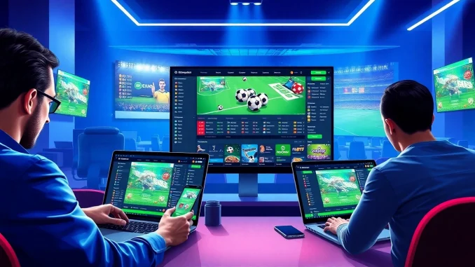 Exciting online gambling scene on 98winwin.live showcasing dynamic sports betting activities.