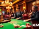 BEM88 players enjoying an exciting roulette game in a luxurious casino environment.
