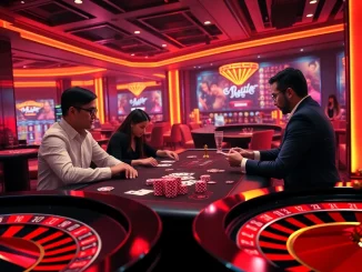 Navigating the gaming experience at https://nk88.horse/: players engaged in intense poker action.