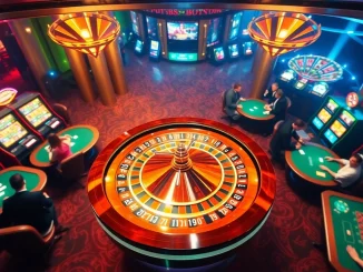 Exciting casino scene with players at blackjack and poker tables in Fun88 gambling environment from https://fun88.supply/.