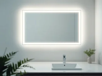 Transform your led mirror bathroom with elegant ambient lighting and sleek design elements.