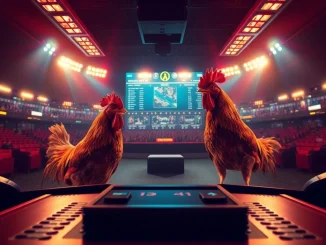 Experience live cockfighting action and betting at sv368win.live with a vibrant digital interface.