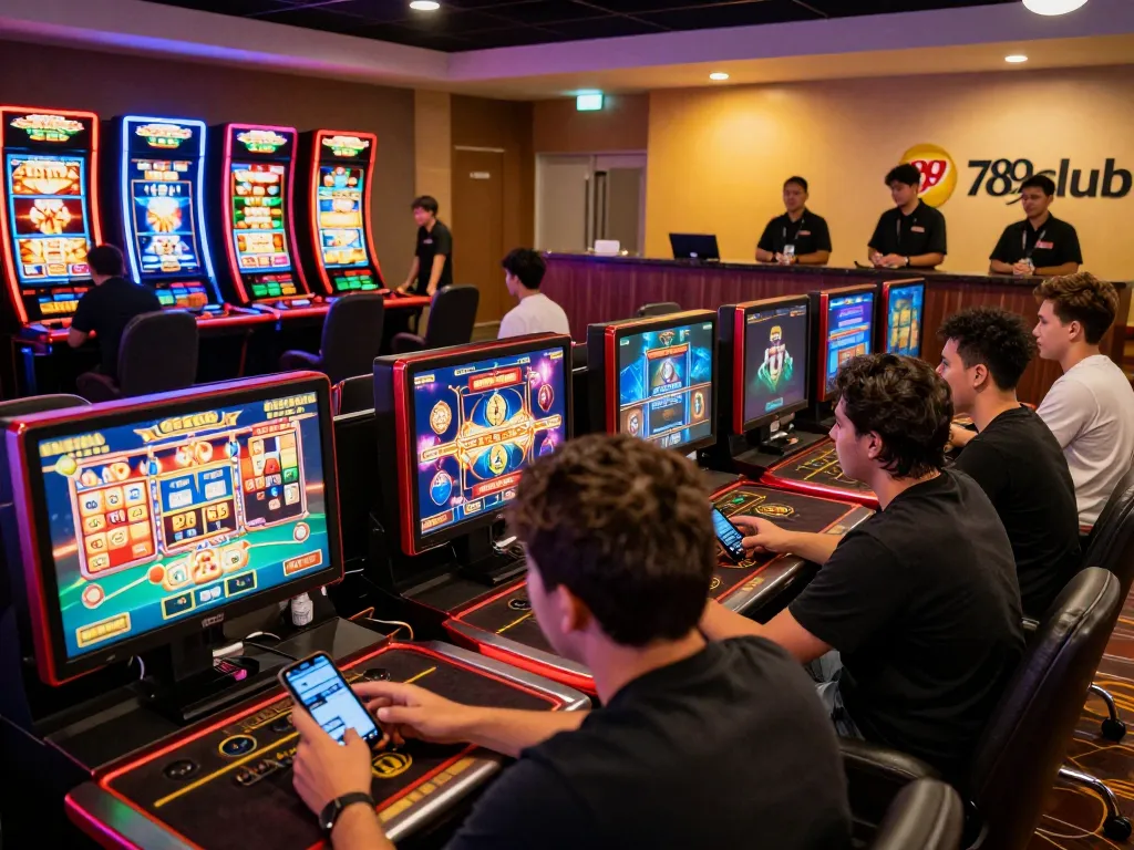 Players enjoying diverse games at 789club online gaming platform, showcasing excitement and vibrant atmosphere.