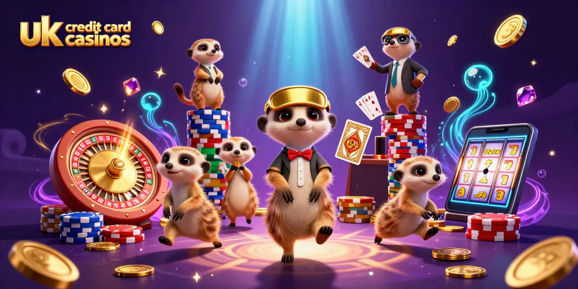Engaging scene with meerkats at uk credit card casinos showcasing vibrant gameplay and casino excitement